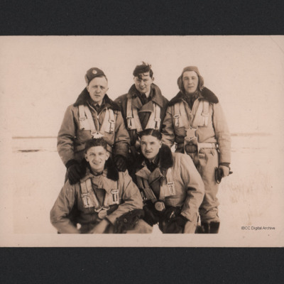Five Airmen in Flying Kit