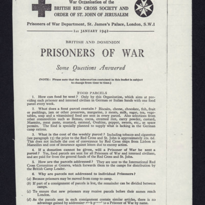 Prisoners of war - some questions answered