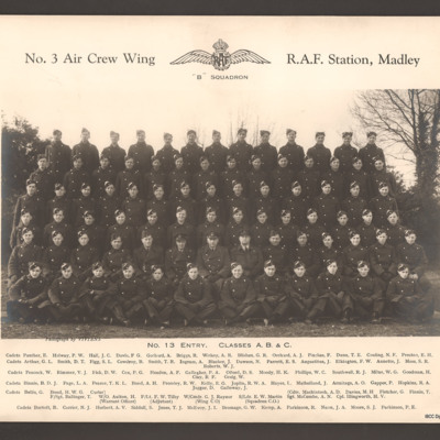 No. 3 Air Crew Wing B Squadron RAF Station Madley