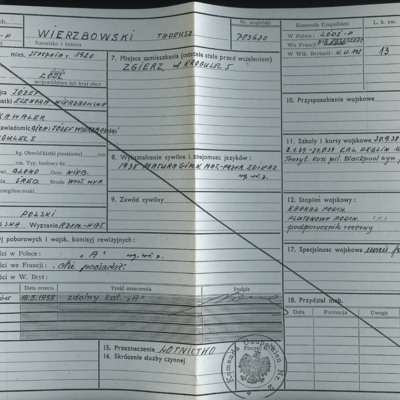 Tadeusz Wierzbowski personnel documentation