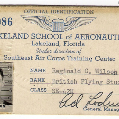 Reg Wilson&#039;s Identity Card