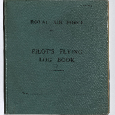 Edward Stewart&#039;s pilot&#039;s flying log book. Three