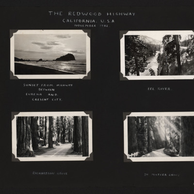 &#039;The Redwood Highway, California, U.S.A November 1942&#039;