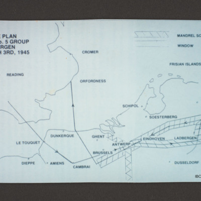 Route plan for no. 5 group Ladbergen March 3rd, 1945