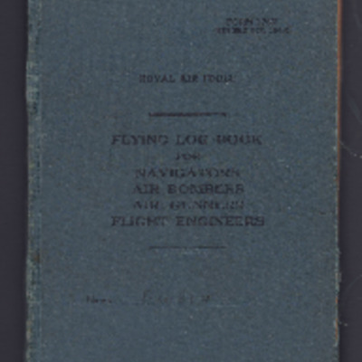 E A Probyn’s flying log book for navigators, air bombers, air gunners and flight engineers