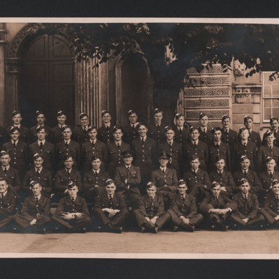 Trainee Airmen outside Aberystwyth old town hall