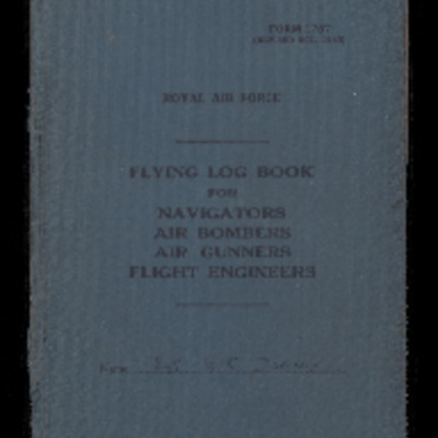George Dennis&#039;s flying log book for navigators, air bombers, air gunners, flight engineers