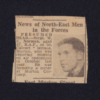 William Norman newspaper cuttings