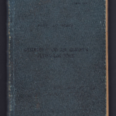 H W Bennett’s RAF Observer’s and Air Gunner’s Flying Log Book. One 