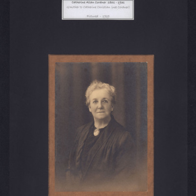 Catherine Allan Cordner 1861-1931