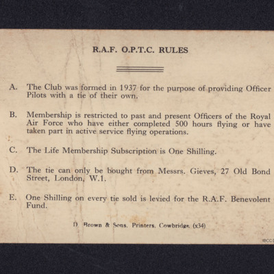 RAF O.P.T.C Rules