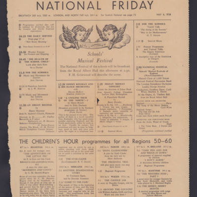 Extract from 1938 Radio Times and newspaper cuttings