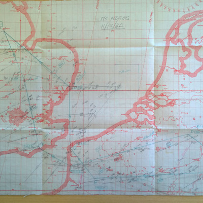 Track map and log for operation to Urft Dam