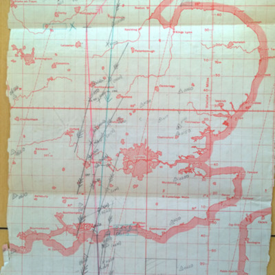 Track charts and log for operation to Royan