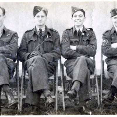 Eight Seated Airmen