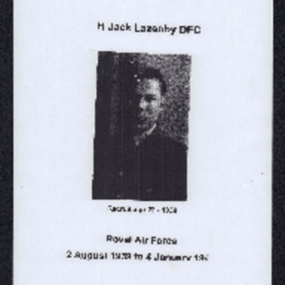 H Jack Lazenby DFC