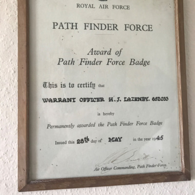 Award of Path Finder Badge to HJ Lazenby