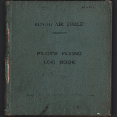 Robert Palmer&#039;s pilot&#039;s flying log book. One