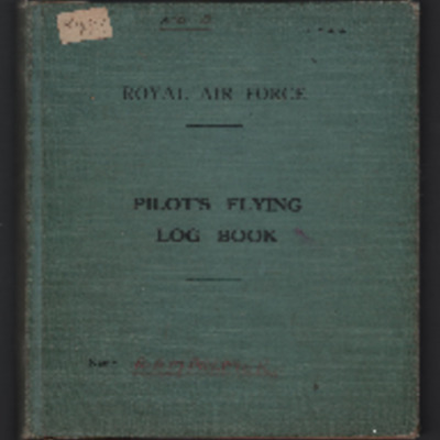 Robert Palmer&#039;s pilot&#039;s flying log book. Two