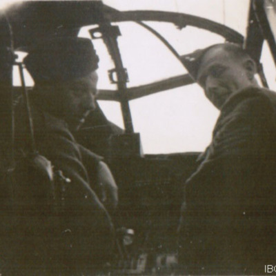 Two airmen in cockpit