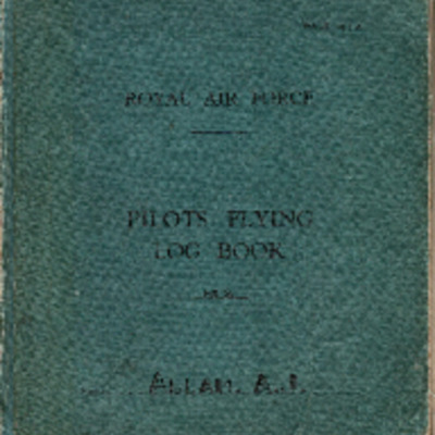 A J Allam - pilots flying log book No 2