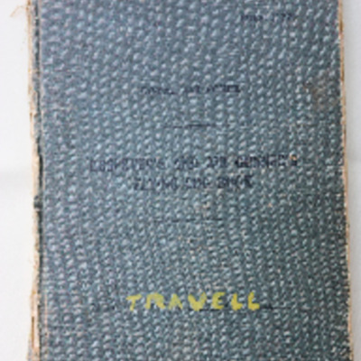 A E Travell’s observer’s and air gunner’s flying log book