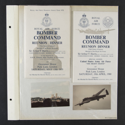 Bomber Command Reunion Dinner Programmes