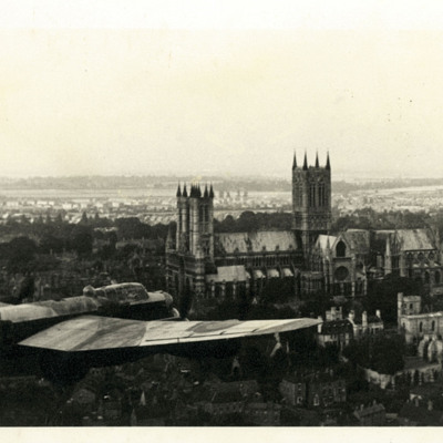 Lancaster over Lincoln Cathedral
