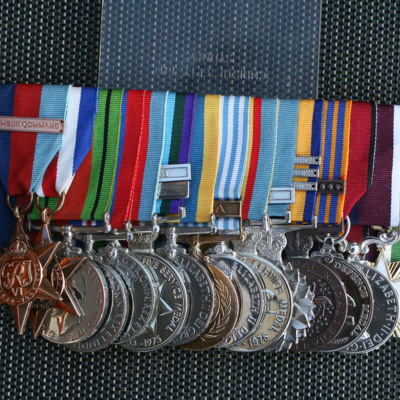 Fifteen court mounted medals