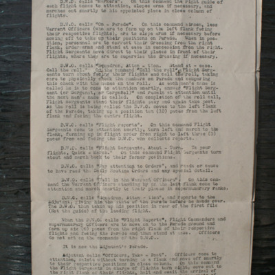Instructions for 76 Squadron RAAF parade