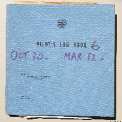 Paul Wilson&#039;s civilian pilot&#039;s flying log book. Six