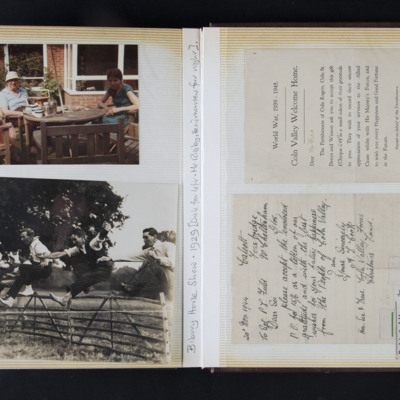 Photographs, letters, newspaper cutting, and ticket