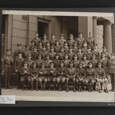 Army and RAF officers at Wellington Barracks