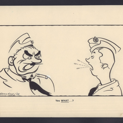 Cartoon - angry NCO