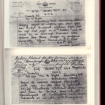 Two Telegrams to Fred Dyde&#039;s Father