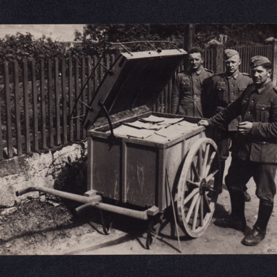 Handcart and Three Germans