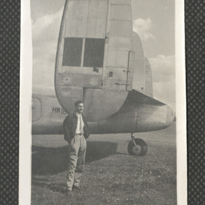Man standing by Avro York