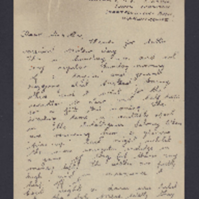 Letter from Fred Dunn to his sister and brother