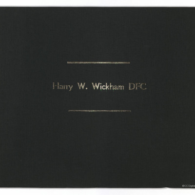 Harry W Wickham DFC photograph album covers