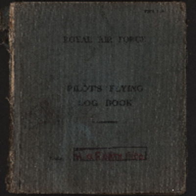 Hugh Forth’s pilots flying log book. One