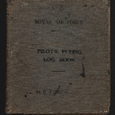 Hugh Forth’s pilots flying log book. Three