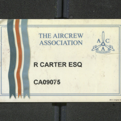 Ron Carter&#039;s Aircrew Association Membership Card