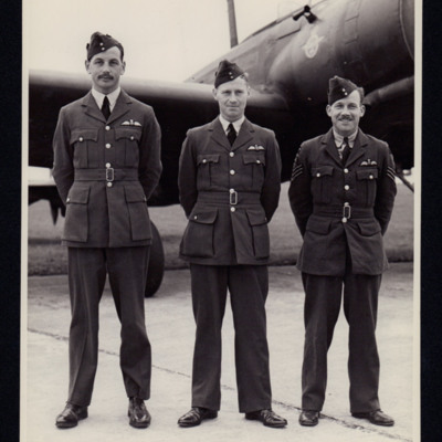 Three Pilots at the front of a Wellesley