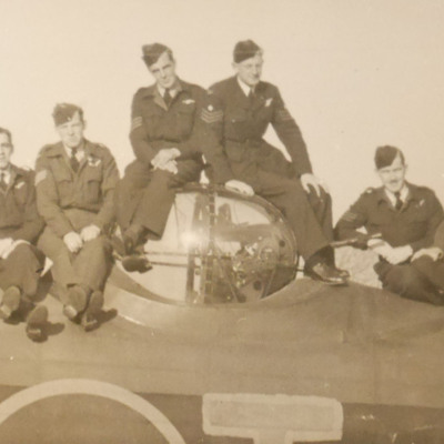 Seven Airmen on the Mid-Upper Turret