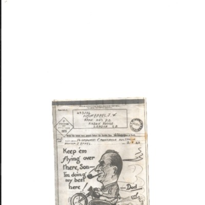 Cartoon sent to John Eppel by his father