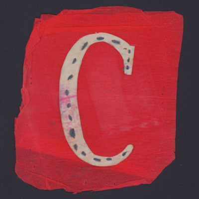Cloth with &#039;C&#039; Sewn On