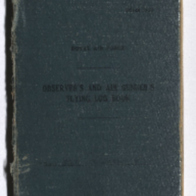 James Inward's observer's and air gunner's flying logbook