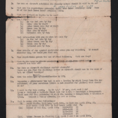 Examination paper for aerodrome lights