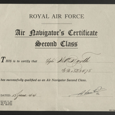 Air Navigator&#039;s Certificate Second Class