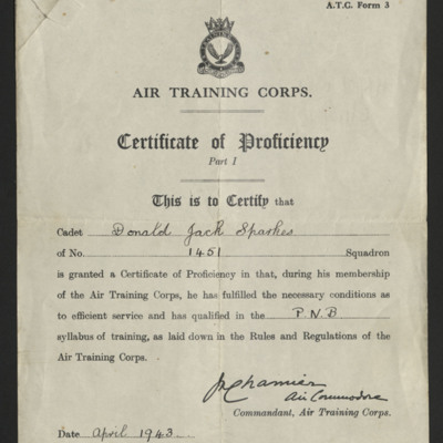 ATC Certificate of Proficiency